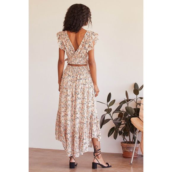 New Free People Pretty Daze Ivory Floral Print Two-Piece Skirt Only Size Xs - Picture 3 of 8